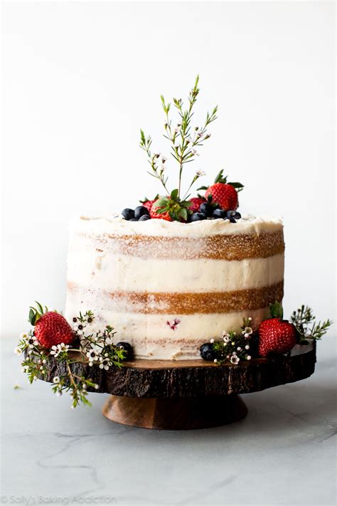 How To Make A Beautiful Naked Cake With Fresh Berries Vanilla Cake