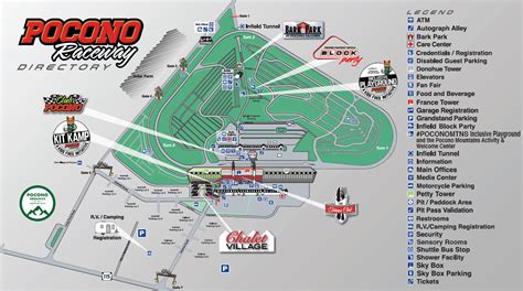 Facility Map Pocono Raceway The Tricky Triangle