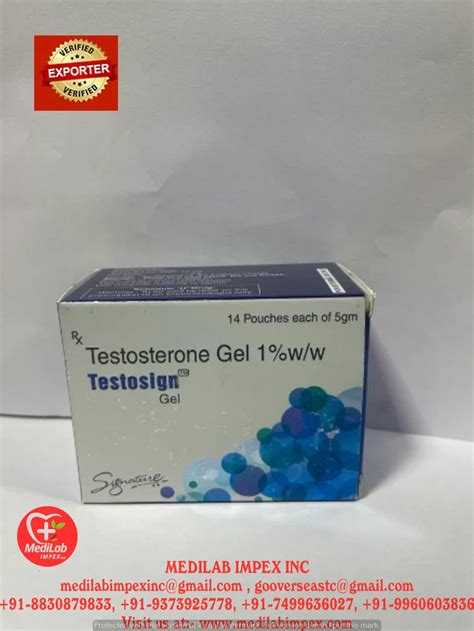 Testosterone Gel Packaging Size Gm Packaging Type Pouches