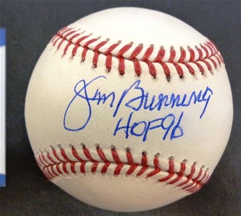 Lot Detail Jim Bunning Autographed Baseball W HOF