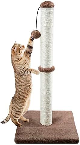 Dimaka Height Tall Cat Scratching Post Claw Scratcher With Sisal