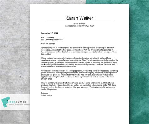 Sample Cover Letter For Hr Assistant At Getsantinoblog Blog