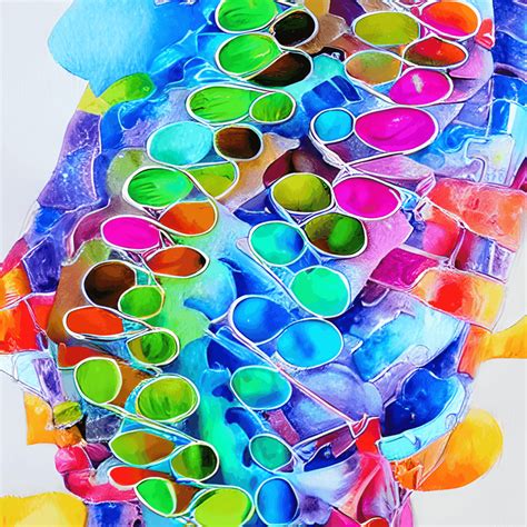 Colorful DNA Structure Painting · Creative Fabrica