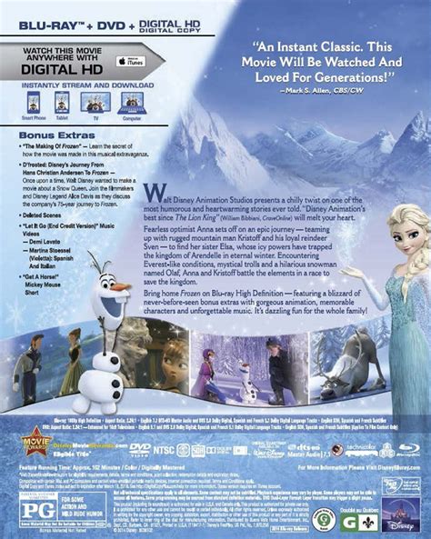 Frozen Two Disc Blu Ray DVD Digital Copy Review Cleverly Me