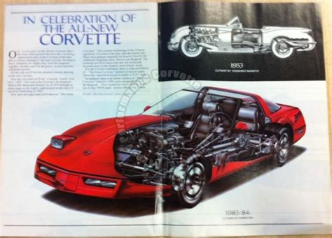 The Corvette Racer Corvette 1953 1984 Foldout Poster March 1983 Road