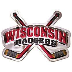 Wisconsin Badgers Hockey Metal Wall Hanging - FindGift.com