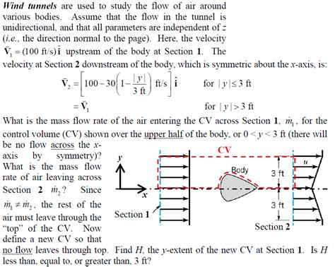 Solved Wind Tunnels Are Used To Study The Flow Of Air Around Chegg