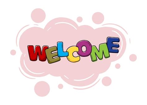 Frases Brillantes Dibujadas A Mano Bienvenidos Con Letras Coloridas