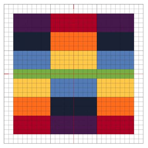 Cross Stitch Rainbow Block The Crafty Mummy