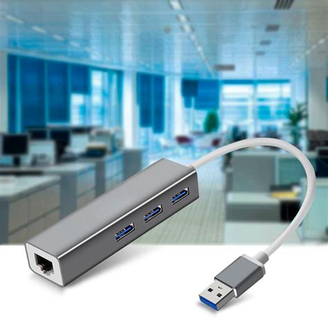 Usb Hub Multi Function Lan Adapter 3 Port