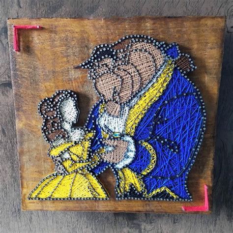 Quadro String Art A Bela E A Fera Elo7 Produtos Especiais String