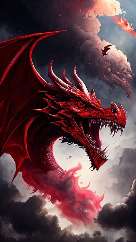 Red Dragon Smartphone Wallpaper By Vallminnon On Deviantart