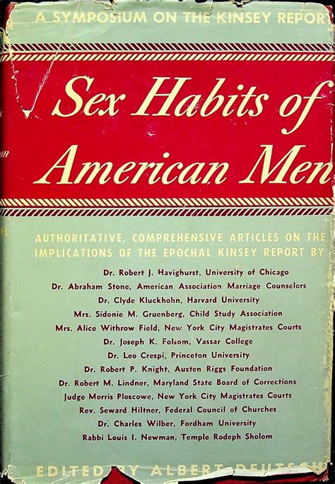 Amazon Co Jp Sex Habits Of American Men A Symposium On The Kinsey