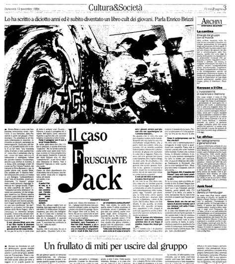 Jack Frusciante Uscito Dal Gruppo Storia Del Romanzo Cult Di Enrico