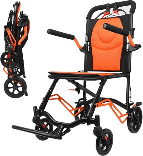 Broobey Lightweight Folding Wheelchair Portable Ultra Light Aluminum