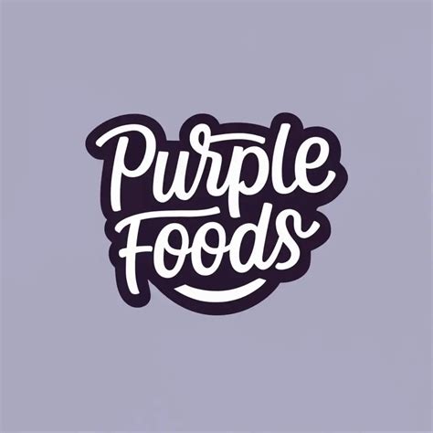 Logo Design For Purple Foods Elegant Typography For The Culinary