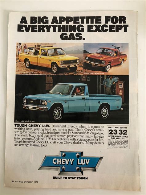 1970s Chevy Luv Print Advertisement A Big Appetite Etsy