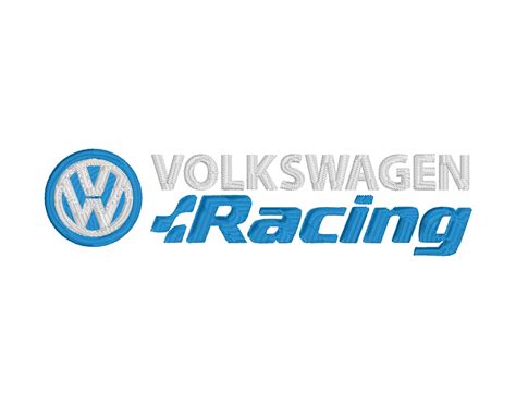 Vw Racing Logo Machine Embroidery Design Pattern Etsy