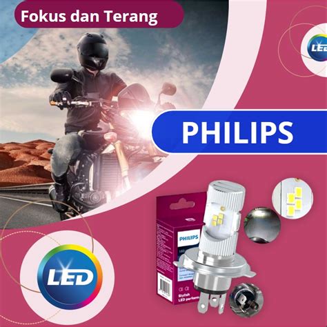 Jual Lampu Led Depan Motor Philips M Led Sisi Original Ptr