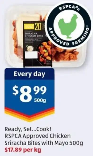 Ready Setcook Rspca Approved Chicken Sriracha Bites With Mayo 500g Offer At Aldi