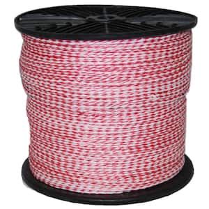 T W Evans Cordage 8 1 4 In X 1000 Ft Red And White Hollow Braid