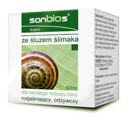 Krem ze śluzem ślimaka 50ml Sanbios Sanbios Kosmetyki Internetowy