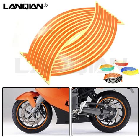 Hot Motorcycle Wheel Sticker Reflective Decals Rim Tape Carbicycle For 125 200 390 690 990 1190