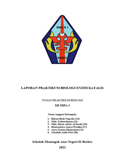 LAPORAN PRAKTIKUM BIOLOGI ENZIM KATALIS | PDF