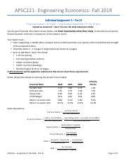 APSC 221 Engineering Economics Queens University