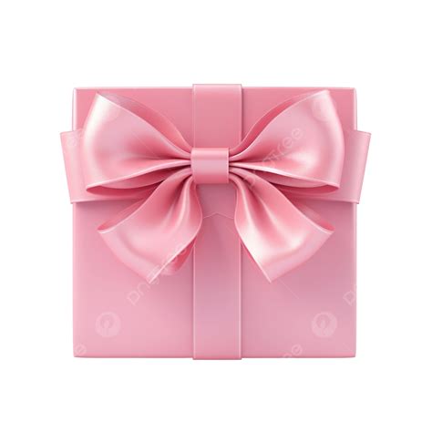 Pink Gift Box With Ribbon Bow Gift Box Bow PNG Transparent Image And