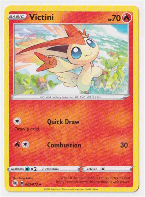 Victini Sword And Shield Champions Path 07073 Pokemon Single Card