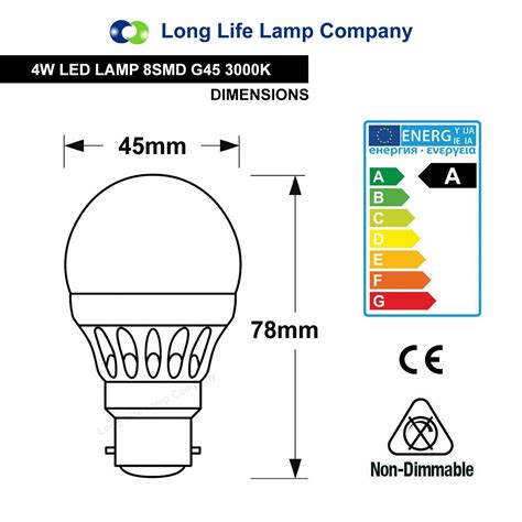 4w New Mini LED Golf Ball Warm White Bayonet BC B22 Cap With New