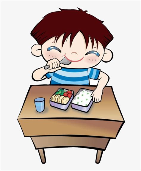 Student Eating Lunch Clip Art Cartoon Image Of Students Eating Lunch