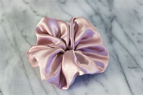 Pink Silk Satin Scrunchie Pale Pink Scrunchy Hair Tie Silk Hair