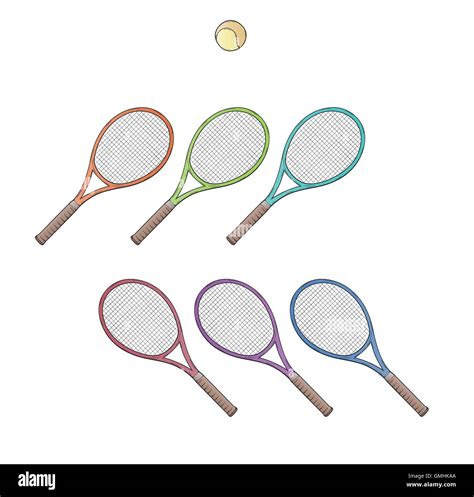 Tennis Rackets And Ball Stock Vector Image And Art Alamy