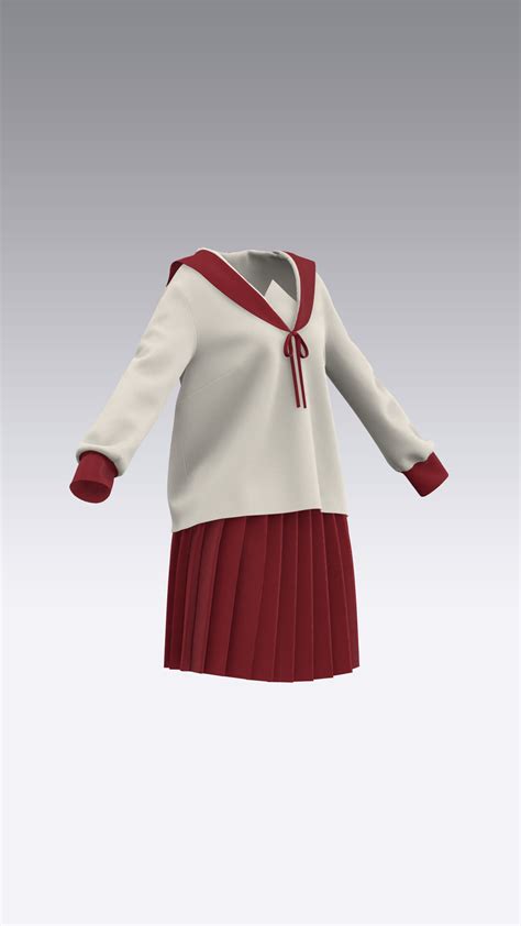 Artstation Japanese School Uniform Seifuku Outfits Md Clo 3d Zprj
