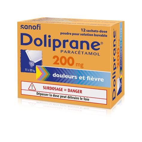 Doliprane Mg Sachets Poudre Parac Tamol Douleur Chez L Enfant