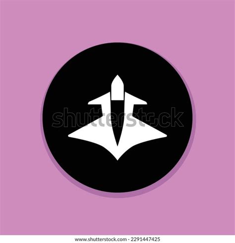 Airplane Icon Logo Circle Shape Stock Vector (Royalty Free) 2291447425 ...