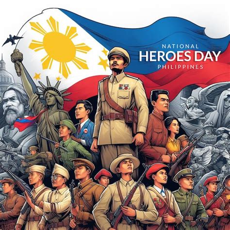 Honoring Heroes National Heroes Day Philippines Psd Banner Premium Ai