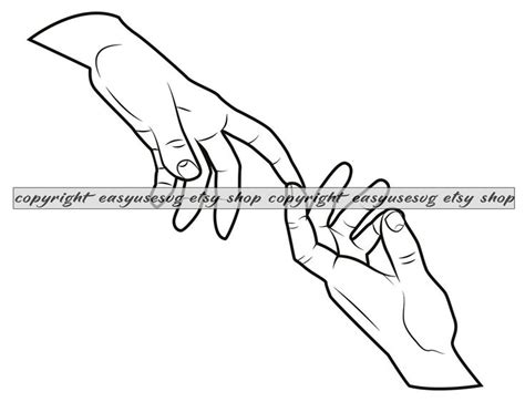 Creation of Adam Hands SVG Fingertips SVG Creation of Adam | Etsy in ...