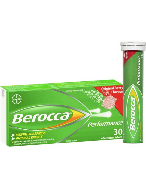 Berocca Energy Vitamin Original Berry Effervescent Tablets Pack