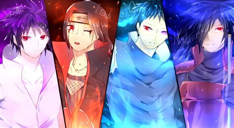 Anime Naruto Itachi Uchiha Madara Uchiha Obito Uchiha Sasuke Uchiha