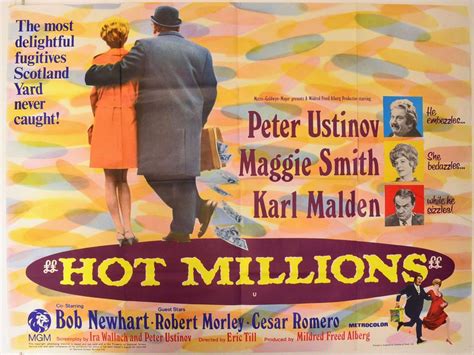 HOT MILLIONS (1968) Original Quad Movie Poster - Peter Ustinov, Maggie ...