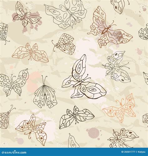 Butterflies Seamless Background Stock Illustration Illustration Of