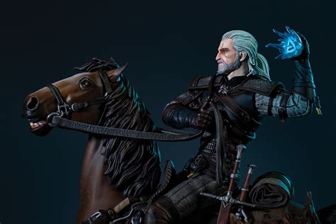 The Witcher Exclusive Looks At New Detailed Geralt And Roach Figure