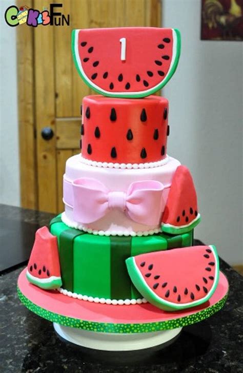 Watermelon cake - Decorated Cake by Cakes For Fun - CakesDecor