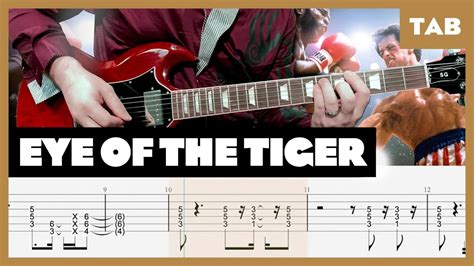 Survivor Eye Of The Tiger Guitar Tab Lesson Cover Tutorial