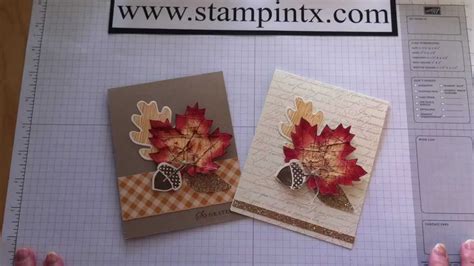 How To Create Beautiful Fall Cards Using Stampin Up Products Youtube