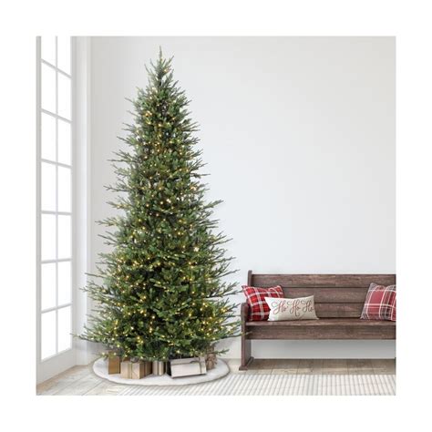 Puleo International 9 Foot Pre Lit Slim Balsam Fir Artificial Christmas Tree 804606738004 Ebay