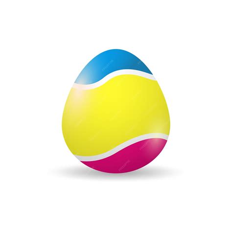 Premium Vector Easter Egg Colorful Happy Easter Festival Painted Egg Isolated On White